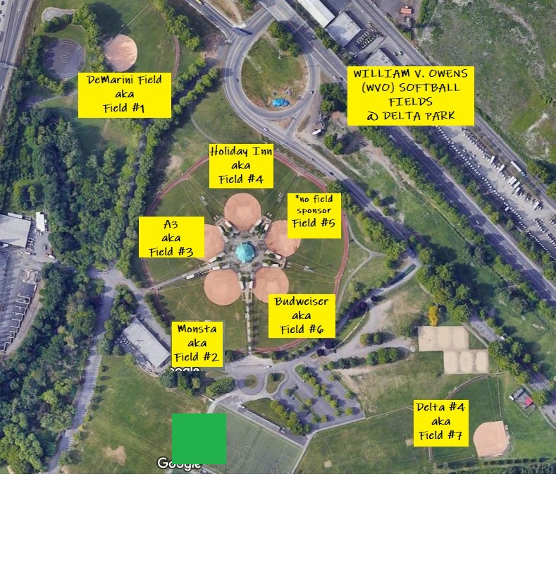 Delta Park Field Map Portland Metro Softball Association